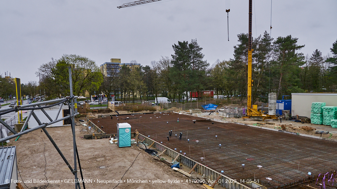 01.04.2023 - Baustelle zum Haus für Kinder in Neuperlach